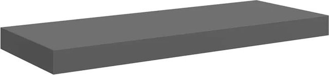 vidaXL Schweberegal in Grau Hochglanz aus MDF, B/T/H: 60 x 23,5 x 3,8 cm - Bild 1