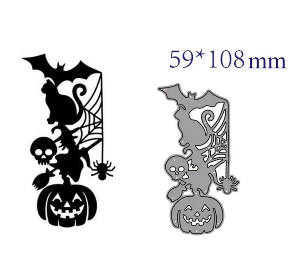Happy Halloween Spinnennetz Metall-Schneidwerkzeug und Prägeschablone für DIY-Dekorationen und Scrapbooking in Schwarz - Bild 2
