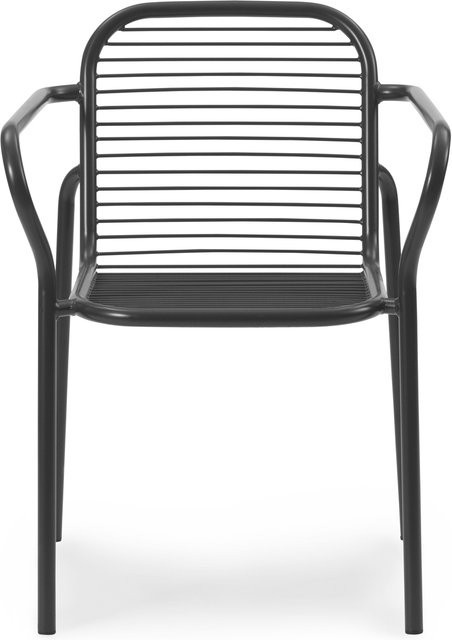 Normann Copenhagen Vig Garten Armlehnstuhl aus Stahl in Schwarz Matt - Bild 1