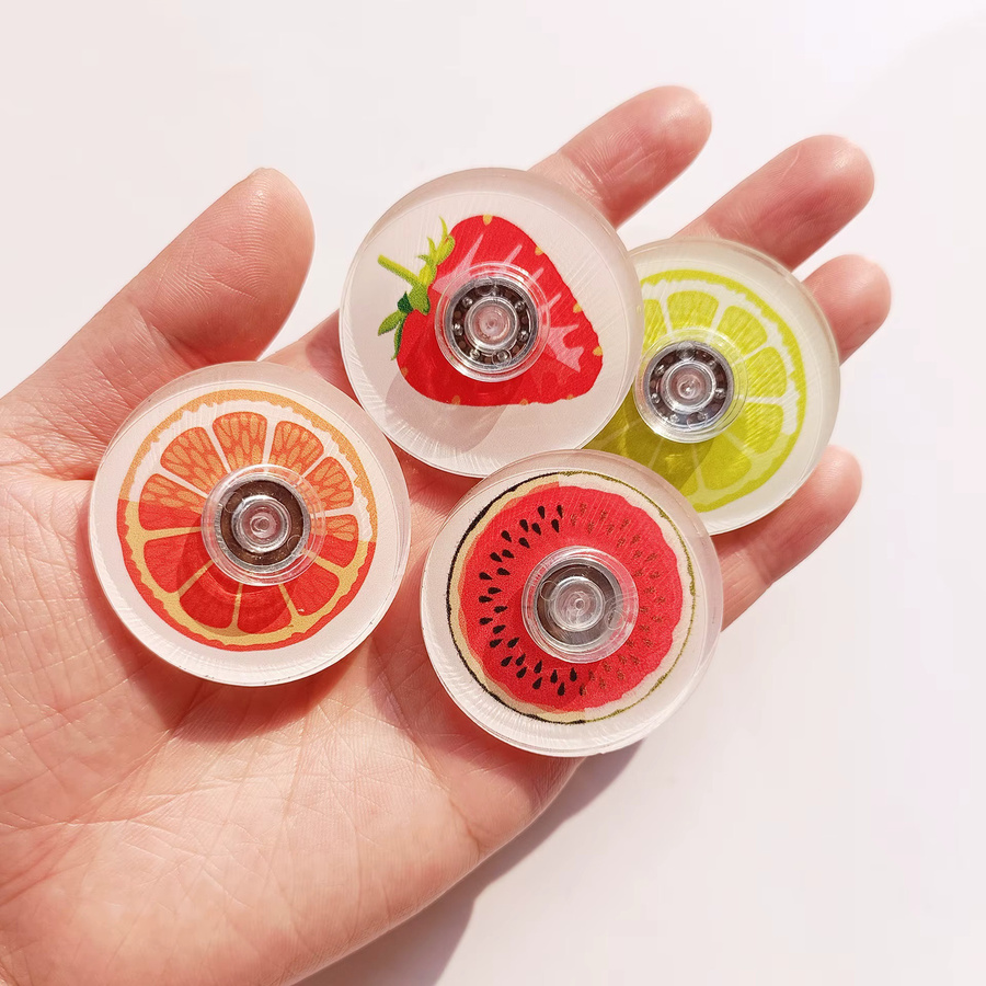 JK-ZMM Obst Spinning Acryl Spin Tops Gyroskop Spinner Spielzeug, 12-teiliges Set - Bild 2