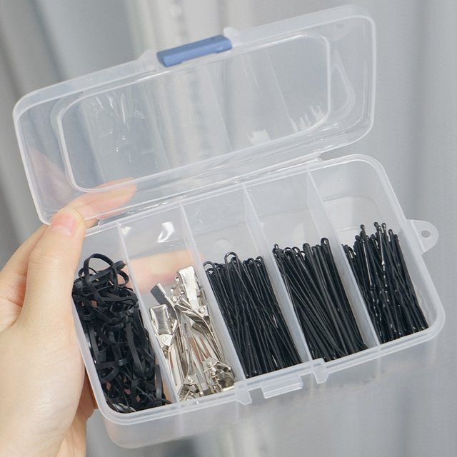 Staubdichte Kunststoff-Aufbewahrungsbox in Transparent für Schmuck, Perlen und Kleinteile mit Gitterstruktur - Bild 1
