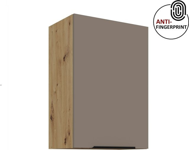 Küchen Hängeschrank ARIA Sandgrau matt mit Einlegeböden und hinged doors, Breite: 50 cm, Höhe: 72 cm - Bild 1