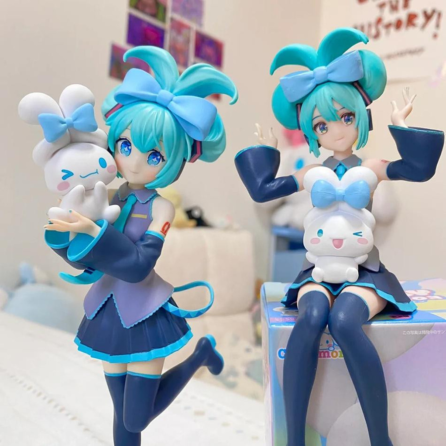 Fashnics Anime Figur Hatsune Miku x Cinnamoroll Sammlerfigur aus PVC in Multicolor, Höhe: 20 cm - Bild 6