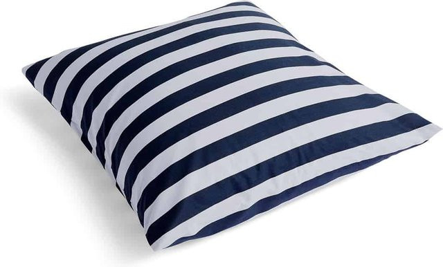 HAY Kissenbezug Été aus Baumwolle gestreift in Midnight Blue und Light Grey, Breite: 50 cm - Bild 1