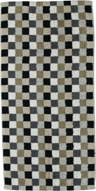 Cawo Handtuch LIFESTYLE Karo in Braun und Multicolour aus weichem Baumwoll-Terry - Bild 1