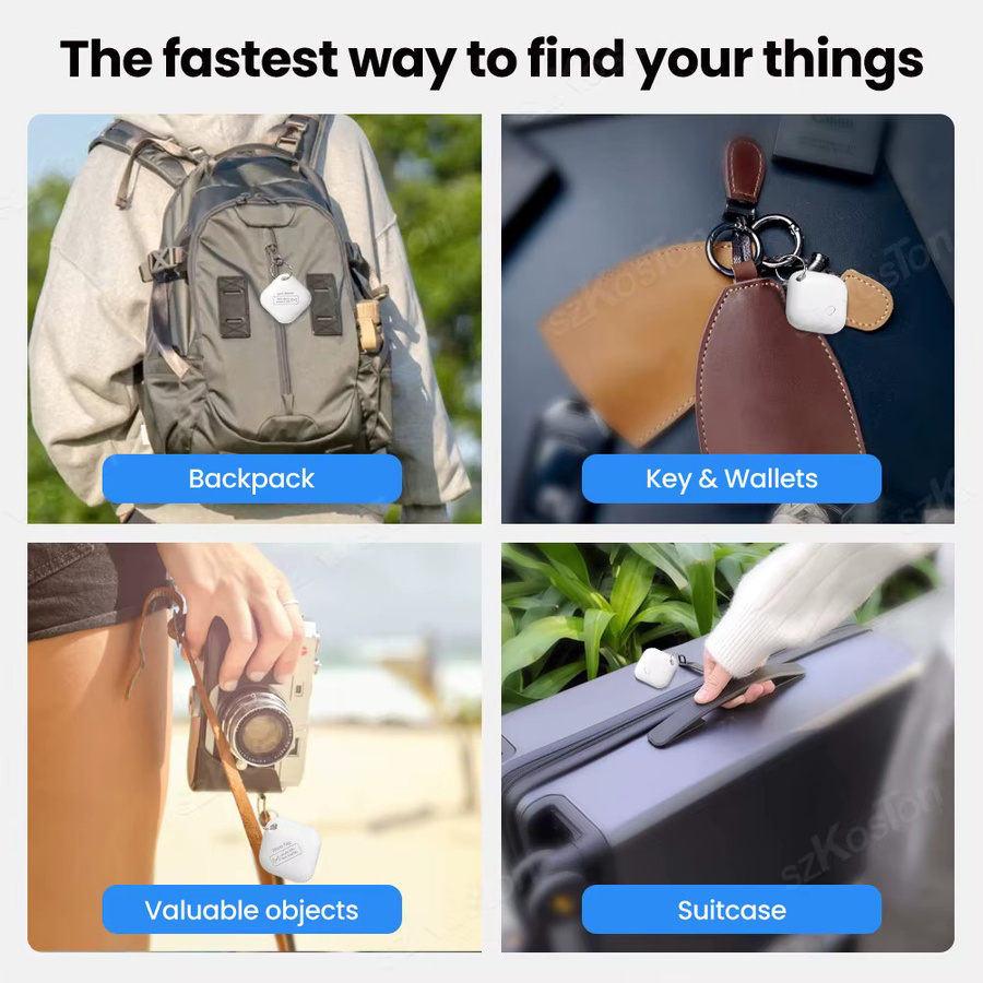 SZKOSTON Mini-GPS-Tracker Smart Tag kompatibel mit iOS Find My App als Anti-Verlust-Finder für Schlüssel, Haustiere und Koffer - Bild 2