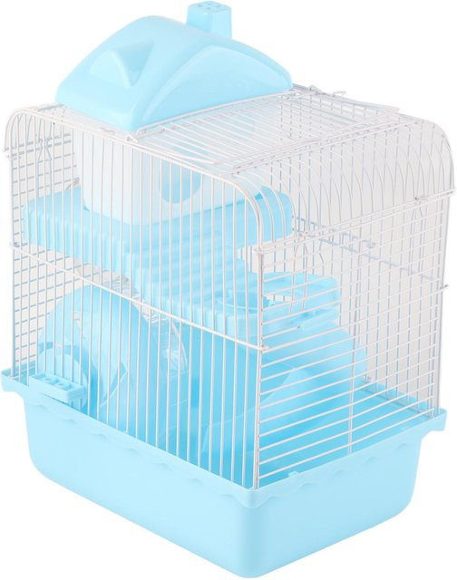 KaiSai 2-stöckiger Hamsterkäfig für Kleintiere in Blau und Weiß - Bild 1