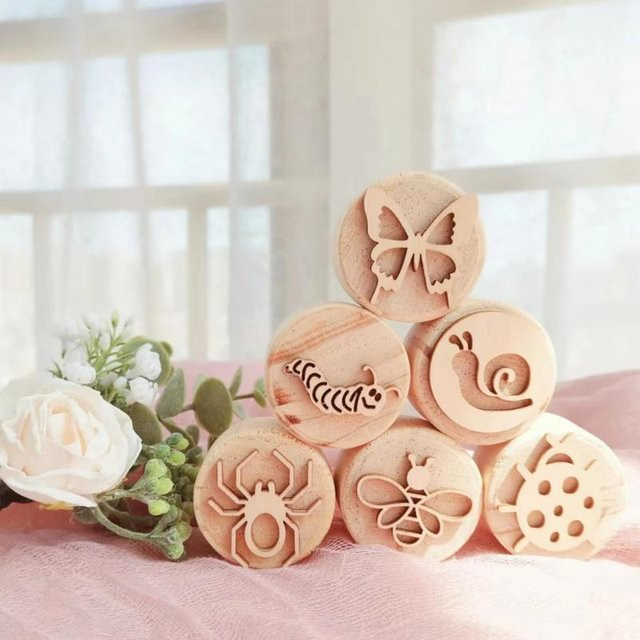 Kidsly Montessori-Knetstempel, 6-teiliges Set, Lernspielzeug - Bild 1