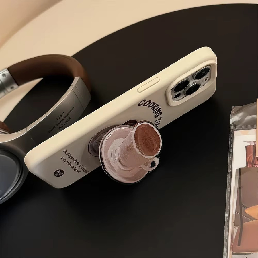 Stoßfeste Handyhülle im Koreanischen Nachmittagstee-Design für Apple iPhone 17 16 15 14 13 12 Pro Max, Farbe: Braun - Bild 3