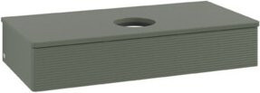 V&B Waschtischunterschrank Antao mit Frontstruktur in Grau, B/T/H: 100 x 50 x 19 cm - Bild 1