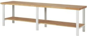 Rau Werkbank 7000-7 in Braun aus Holz und Stahl, B/T/H: 300 x 70 x 84 cm - Bild 1