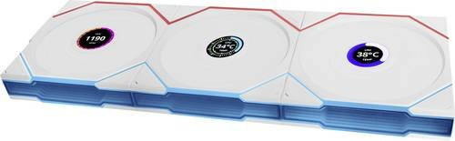 Lian Li UNI FAN TL Wireless LCD ARGB PWM PC-Gehäuse-Lüfter 3er-Pack Weiß B/H/T: 120 x 28 x 124 mm - Bild 1