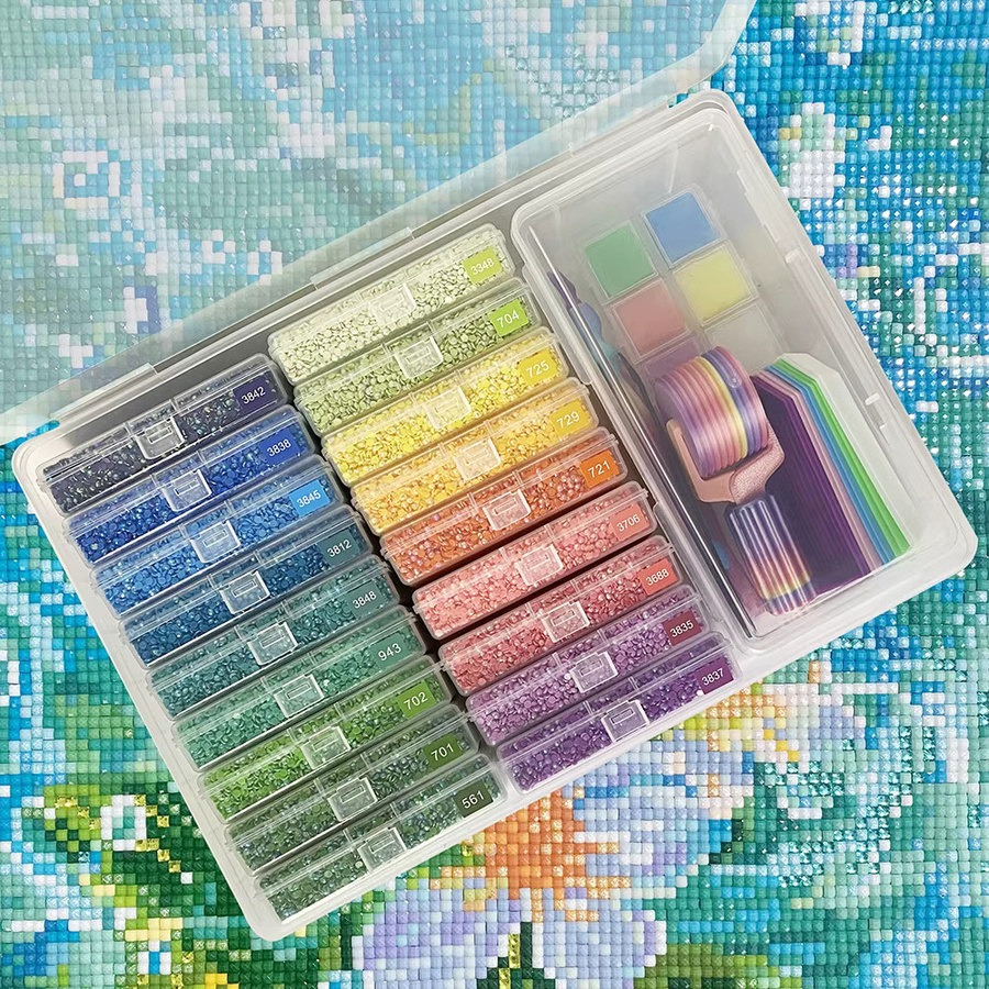 Diamond Art Tray Aufbewahrungsbox-Set aus Kunststoff in Transparent und Multicolour für DIY-Handwerk und Zubehör - Bild 2