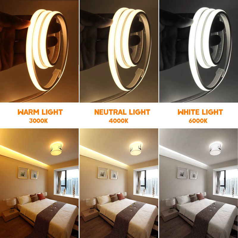 Tuya Smart COB LED Streifen Natural White 220V, Wasserdichter LED Neon Streifen mit Bluetooth und Wifi Steuerung, Dimmbar via Fernbedienung oder Touch, 240 cm - Bild 4