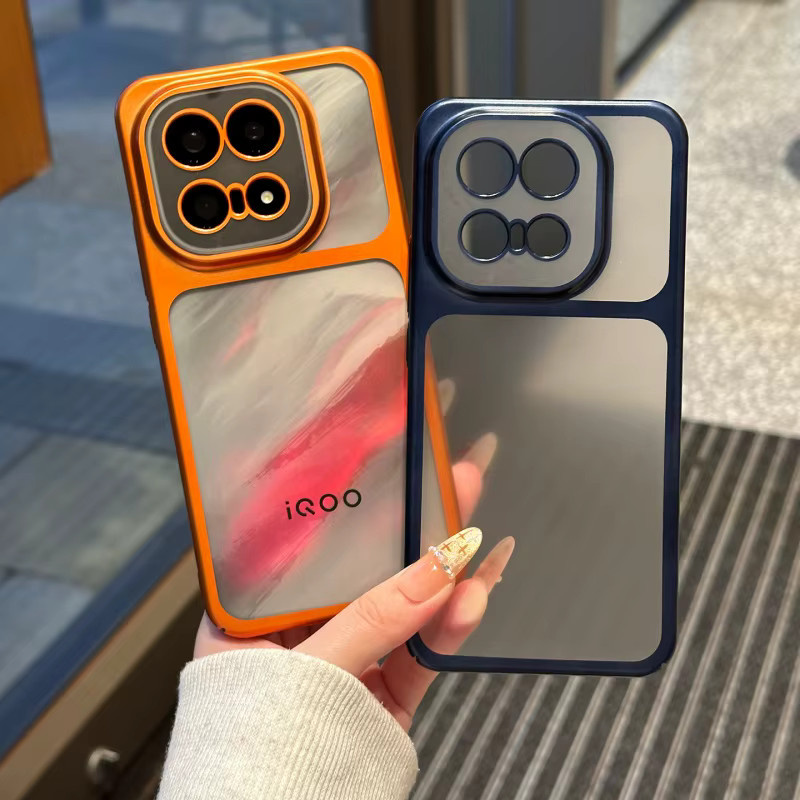 Original Matte Clear Hard Armor Plating Handyhülle für VIVO X300 Pro und IQOO 15 in Transparent/Silver, stoßfeste und ultradünne Schutzhülle - Bild 1