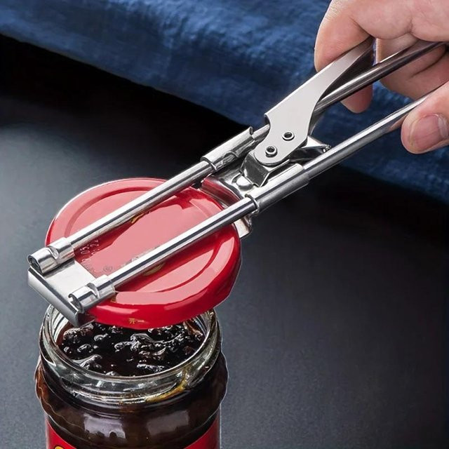 Multifunktions-Flaschenöffner aus Edelstahl von Yiran Furniture in Weiß zum Öffnen von Glasdeckeln und Dosen mit ergonomischem Griff - Bild 1