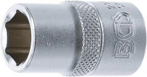 BGS Steckschlüssel-Einsatz Sechskant mit 1/2 Zoll Innenvierkant Antrieb und 14 mm Schlüsselweite in Silber - Bild 1