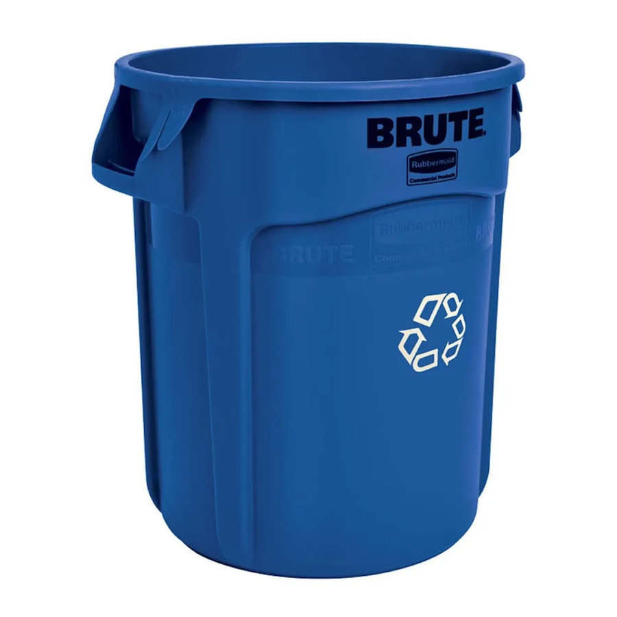 Rubbermaid Brute Runde Mehrzwecktonne mit Belüftungskanälen, Blau, H: 58,1 cm, Ø: 49,5 cm - Bild 2