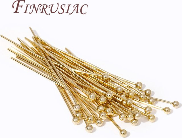 FINRUSIAC Schmuck-Pins, 14K Gold überzogen, mit Kugel, Unisex - Bild 1