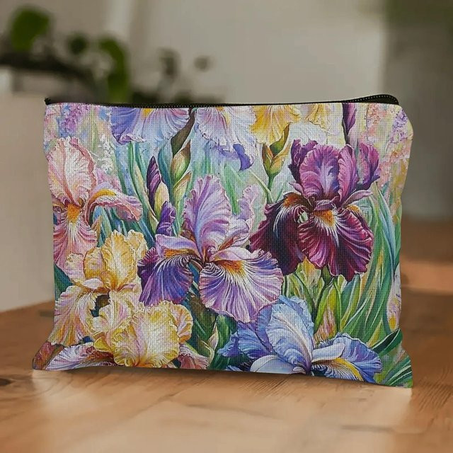 Ruidi bb Kosmetiktasche Iris Blumen, Lila, Damen, 18x25cm - Bild 1