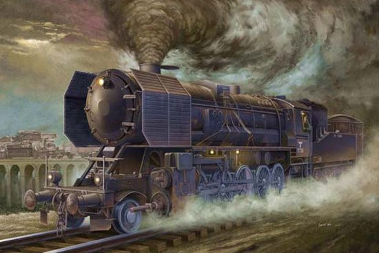 Trumpeter Kriegslokomotive Baureihe 52 (BR-52) mit Steifrahmentender, 1:35