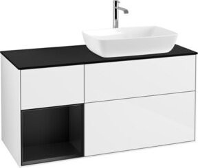 V&B Waschtischunterschrank Finion mit Wandbeleuchtung, Farbe: Weiß lackiert, B/T/H: 120 x 50,1 x 60,3 cm - Bild 1