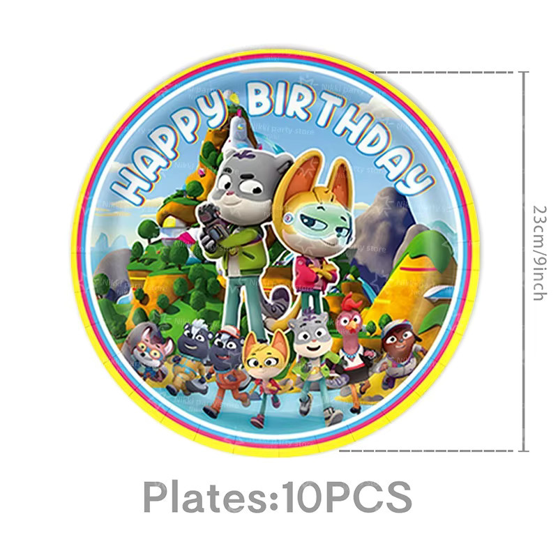 TAKARA TOMY Creature Cases Geburtstagsdekoration Set mit Aufklebern, Postern, Luftballons, Hintergrundbanner und Kuchendekoration in Multicolor - Bild 3