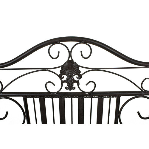 Garden Pleasure Bank Mangan aus Stahl in Braun mit Armlehnen B/H/T: 106 x 91 x 57 cm - Bild 3