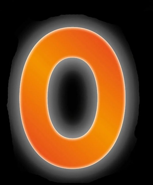Conacord Klebebuchstabe O Reflektierend in Orange, Höhe: 8 cm - Bild 1
