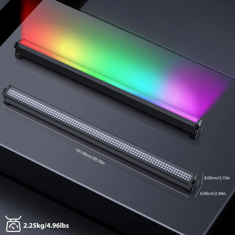 U'King 2er-Set RGB LED Wall Wash Light mit 252 LEDs, DMX512 Bar Bühnenlicht für DJ, Konzert und Hochzeit, Schwarz, Multicolour - Bild 6