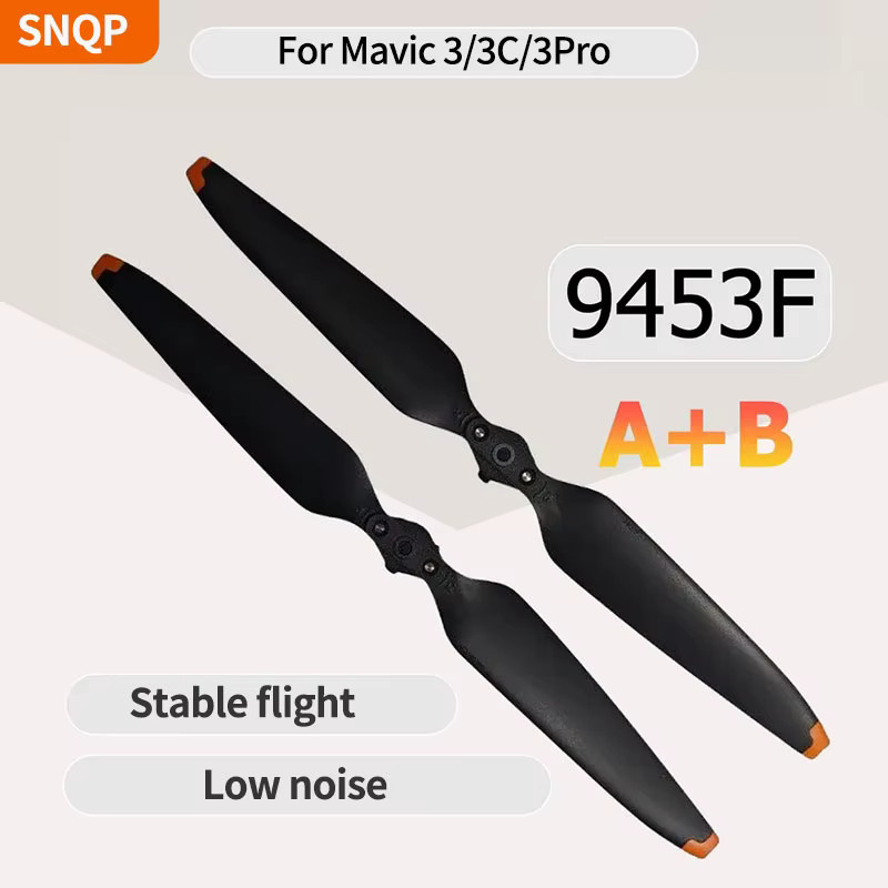 DJI 9453F Propeller Set für Mavic 3, Mavic 3 Pro und Mavic 3 Classic in Schwarz mit Schnellverschluss und faltbaren Klingen - Bild 2