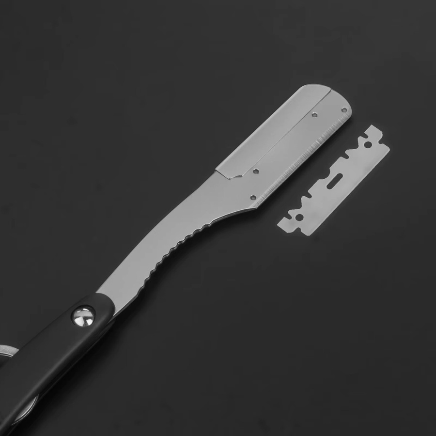 Tragbares Klapp-Rasiermesser mit Kunststoffgriff, Unisex - Bild 3
