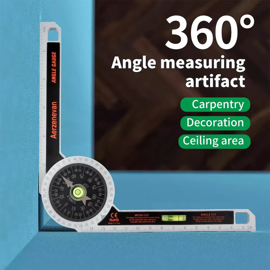 Baolian 360-Grad Hochpräziser Gehrungssägen-Winkelmesser Goniometer in Weiß - Bild 2