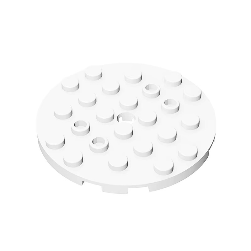alibricks Platte rund 6x6 mit Loch, Ziegelsteine, 10-teiliges Set, Blau - Bild 2
