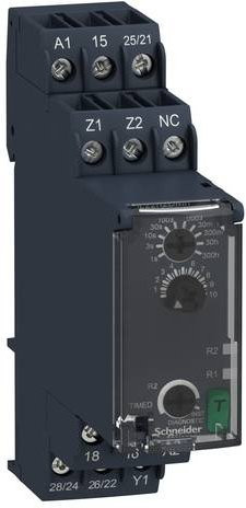 Schneider Electric RE22R2DMR Elektronischer Verzögerungszeitschalter für DIN-Schiene in Grau - Bild 1