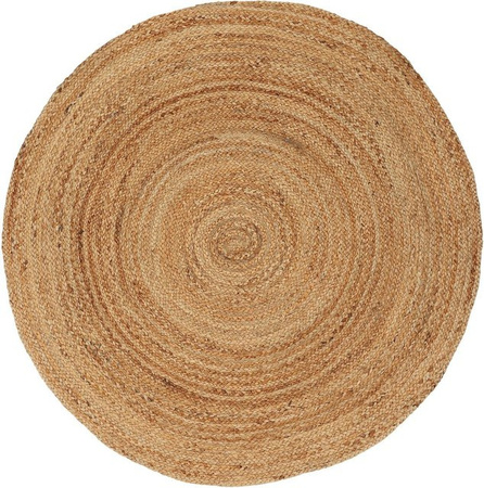 Runder Teppich Sophia von MyFlair in Hellbraun mit Natural Living Look, Durchmesser: 120 cm, Florhöhe: 10 mm