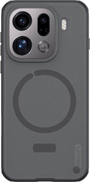 Nillkin Super Frosted Shield Pro Handyhülle für OPPO Find X9 Pro, magnetische stoßfeste Schutzhülle aus PC und TPU, transparent Schwarz - Bild 1