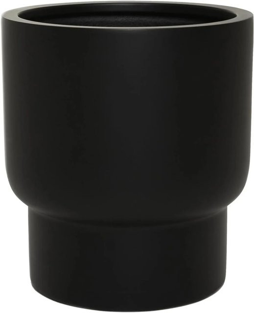 Vivanno Blumentopf Livello aus Fiberglas in Schwarz, B/T/H: 37 x 37 x 41 cm - Bild 1