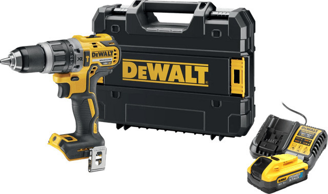 DeWalt DCD796NT-XJ Akku-Bohrschrauber Starterset mit 5,0 Ah POWERSTACK Akku in Gelb - Bild 1