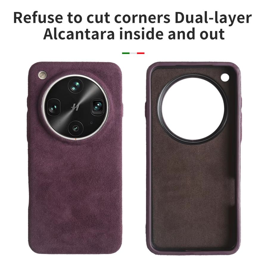 Alcantara Rückseiten-Schutzhülle für OPPO Find X8 Ultra X9 Pro X7 Ultra X6 Pro Reno9 Reno 9 Pro Plus in Grün - Bild 2