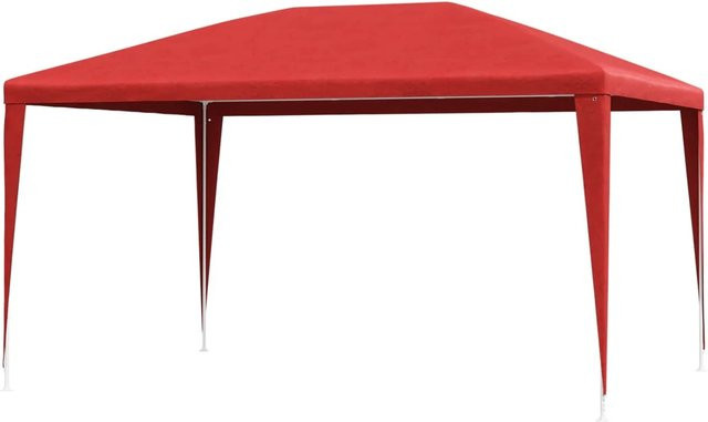 vidaXL Partyzelt Rot B: 400 cm, T: 300 cm, H: 255 cm aus Stahl und PE - Bild 1