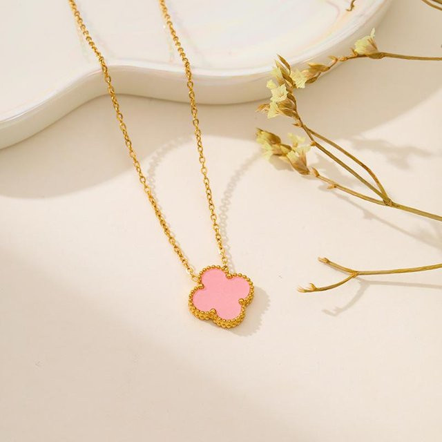 Wucifang Jewelry Halskette, Kleeblatt, Gold, Damen - Bild 1