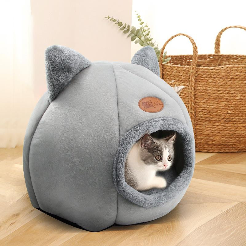Gemütliches Katzenbett von Yiran Furniture als Höhlennest aus 100% Baumwolle, B/T/H: 33 x 33 x 33 cm - Bild 2