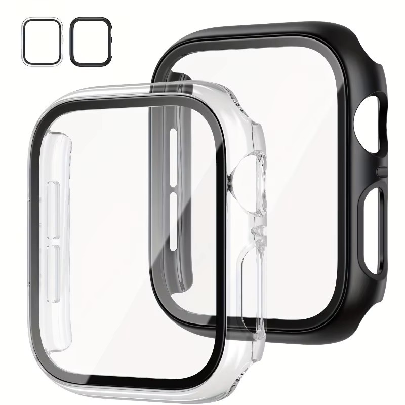 NEY Uhrenzubehör, Schutzhülle und gehärtetes Glas für Apple Watch, Roségold, Silikon - Bild 2