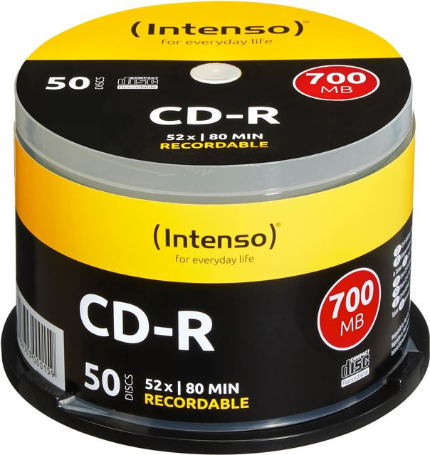 Intenso CD-R 700 MB CD-Rohlinge, 50er Spindel - Bild 1