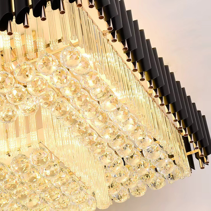 JIANKEXING Moderne LED Kristall Deckenleuchte Dimmbar in Warmweiß mit kreisförmigem Design - Bild 3