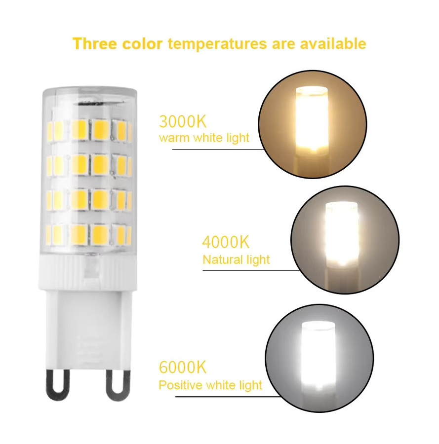10er Set LED-Birnen G9, 3 W, warmweißes Licht, flimmerfrei, Ersatz für 20 W bis 50 W Halogenlampen, ideal für Kristalllampen - Bild 3