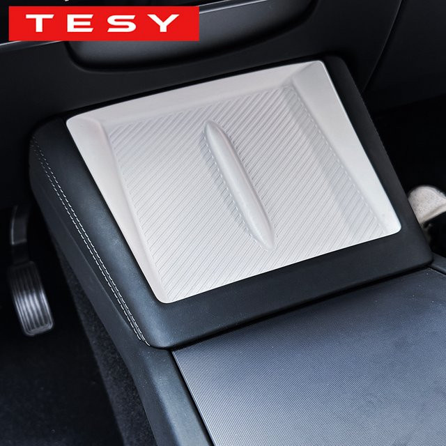 TESY Kabelloses Lade-Silikonpad als Schutzabdeckung für Tesla Model Y Juniper und Model 3 Highland in Schwarz - Bild 1