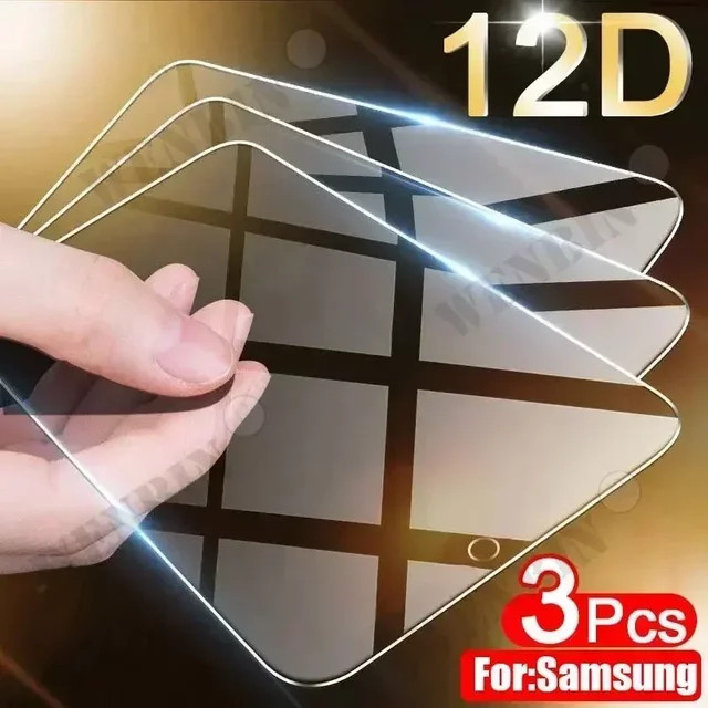 3 Stück Panzerglas Displayschutz für Samsung Galaxy S25 S24 S23 S22 Ultra Plus A56 A55 A36 A35 A26 A16 A15 in Transparent - Bild 1