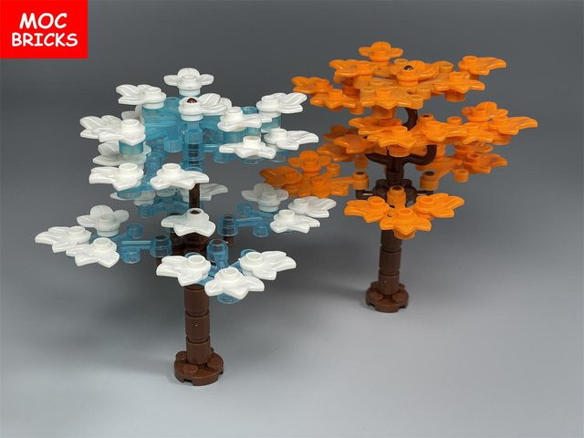 Yiran toy MOC Steine Ahornblatt Pflanze Wald See Baum, Bausteine Spielzeug, ab 6 Jahren - Bild 1